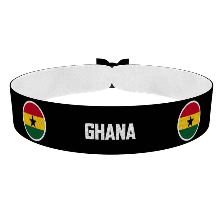 Zum Produkt Ghana runde Flaggen Stoffarmband