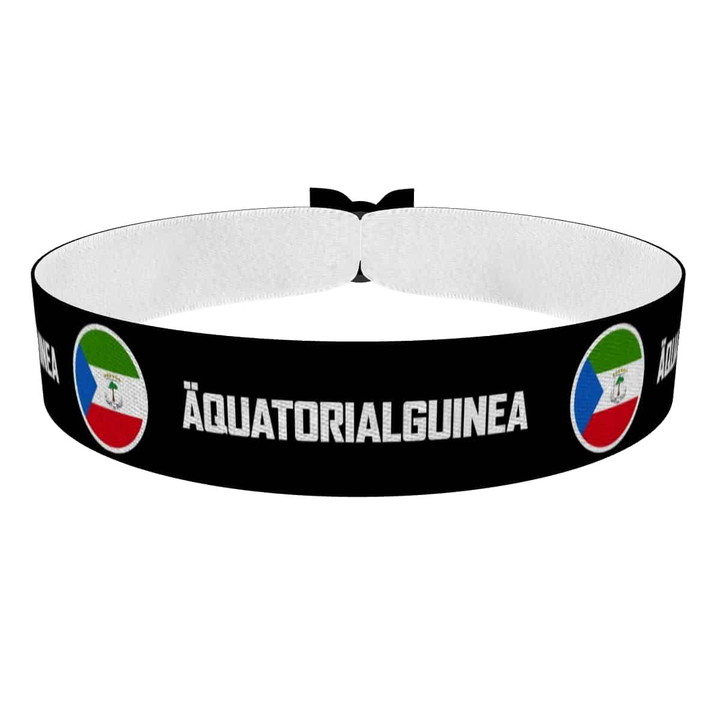 Zum Produkt Äquatorialguinea runde Flaggen Stoffarmband