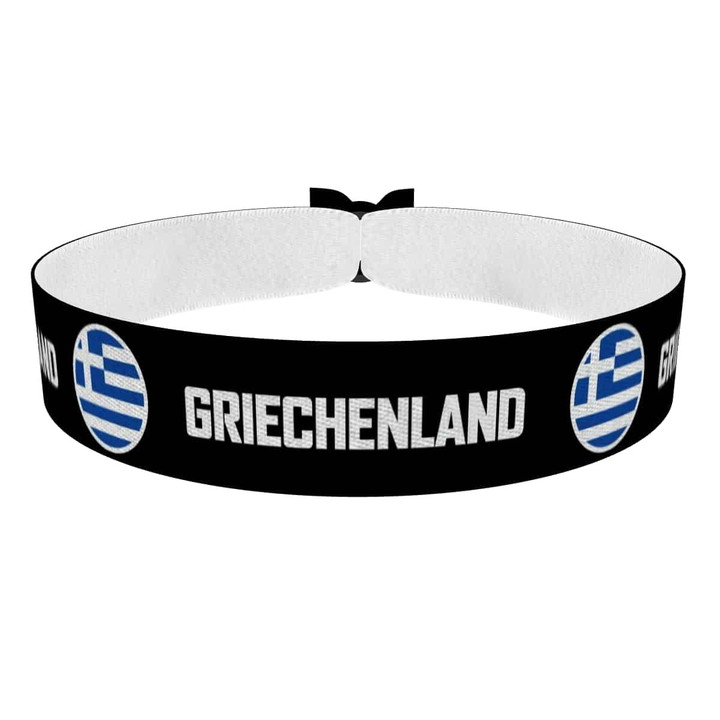 Zum Produkt Griechenland runde Flaggen Stoffarmband