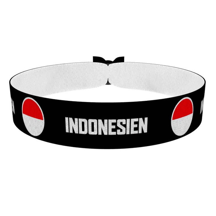 Zum Produkt Indonesien runde Flaggen Stoffarmband