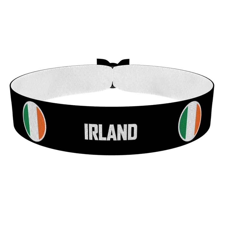 Zum Produkt Irland runde Flaggen Stoffarmband