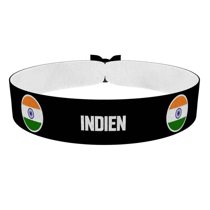 Zum Produkt Indien runde Flaggen Stoffarmband