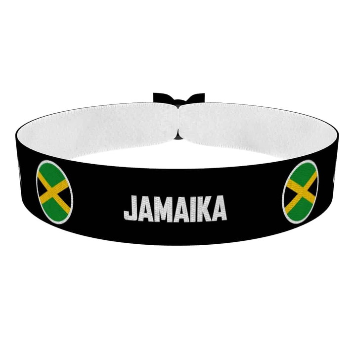 Zum Produkt Jamaika runde Flaggen Stoffarmband