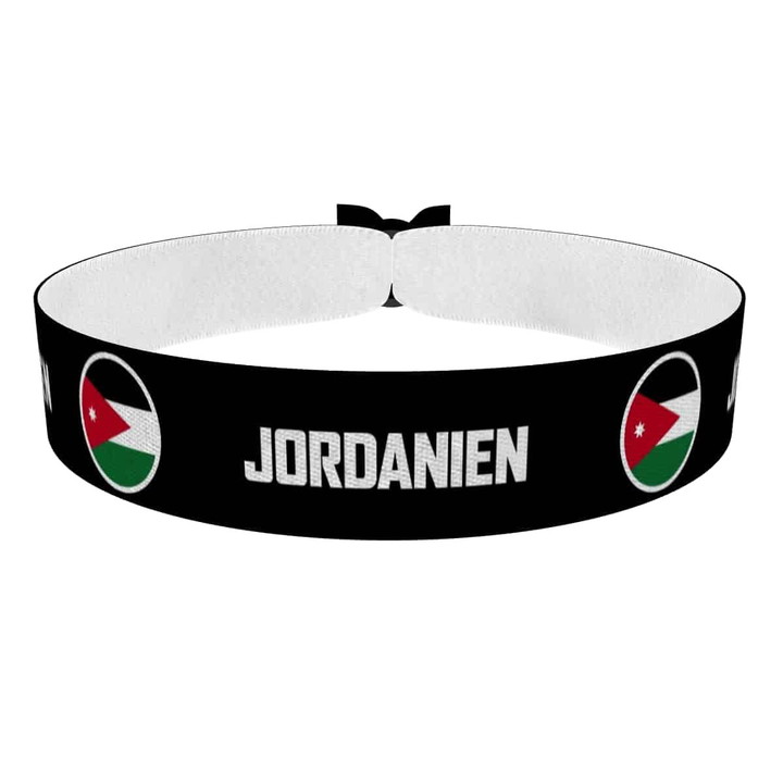 Zum Produkt Jordanien runde Flaggen Stoffarmband
