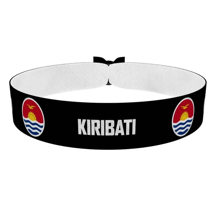 Zum Produkt Kiribati runde Flaggen Stoffarmband