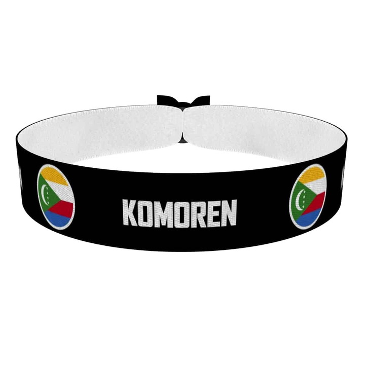 Zum Produkt Komoren runde Flaggen Stoffarmband
