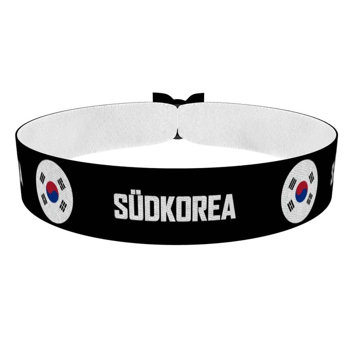 Zum Produkt Südkorea runde Flaggen Stoffarmband