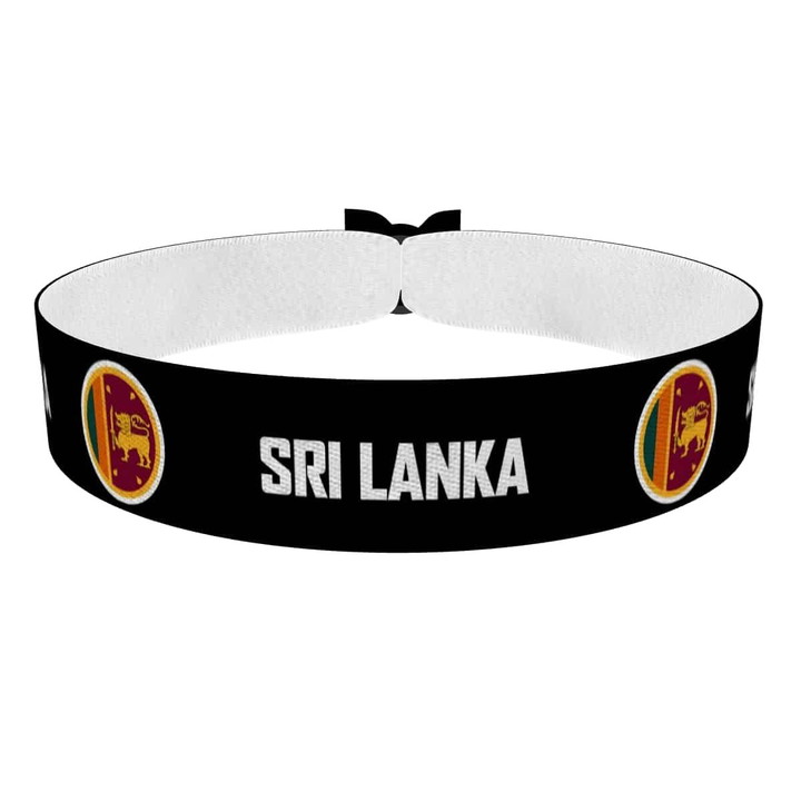 Zum Produkt Sri Lanka runde Flaggen Stoffarmband