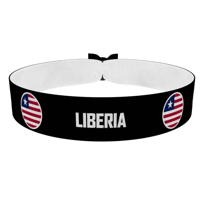 Zum Produkt Liberia runde Flaggen Stoffarmband