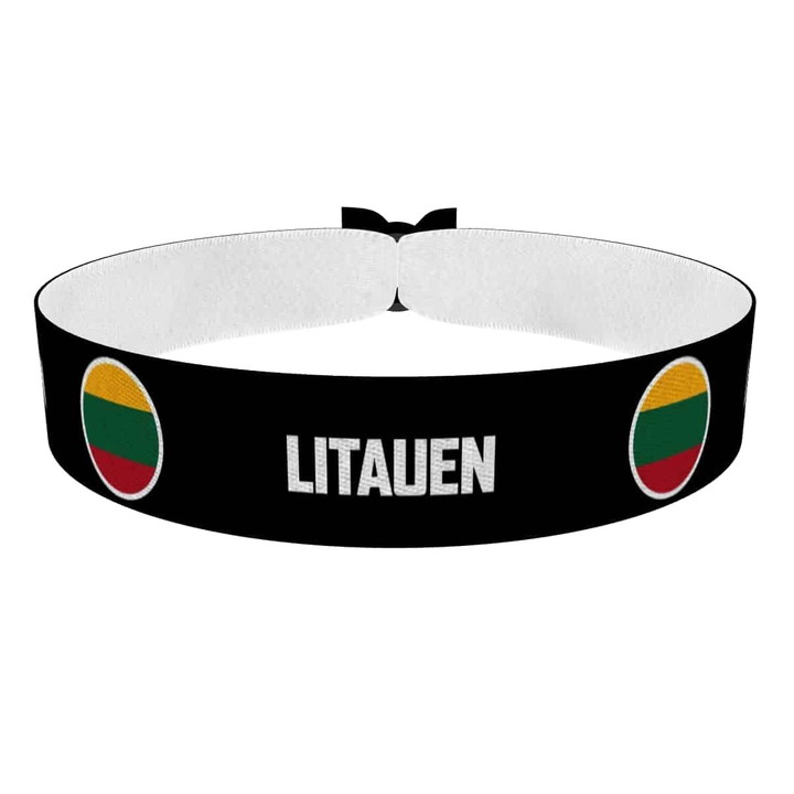 Zum Produkt Litauen runde Flaggen Stoffarmband