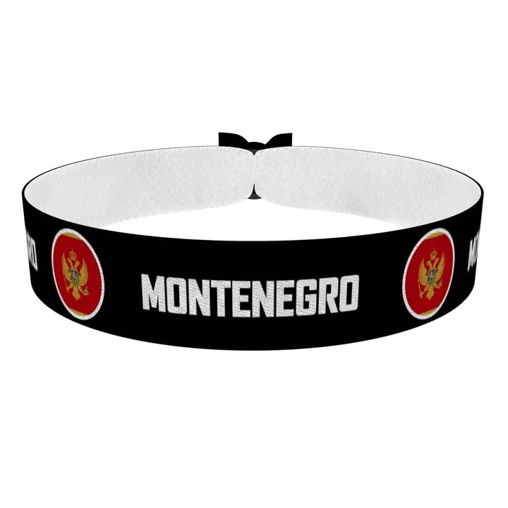 Zum Produkt Montenegro runde Flaggen Stoffarmband