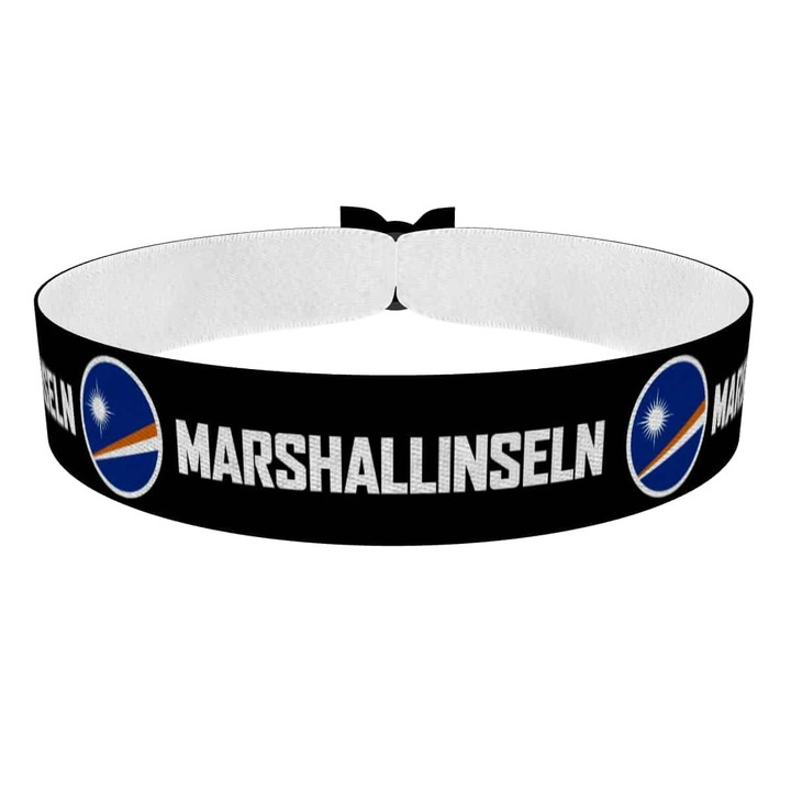 Zum Produkt Marshallinseln runde Flaggen Stoffarmband
