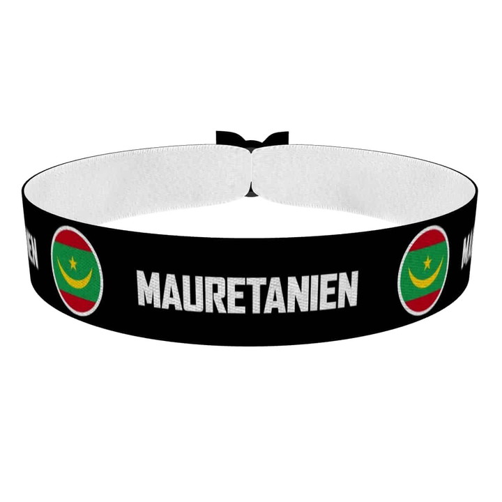 Zum Produkt Mauretanien runde Flaggen Stoffarmband