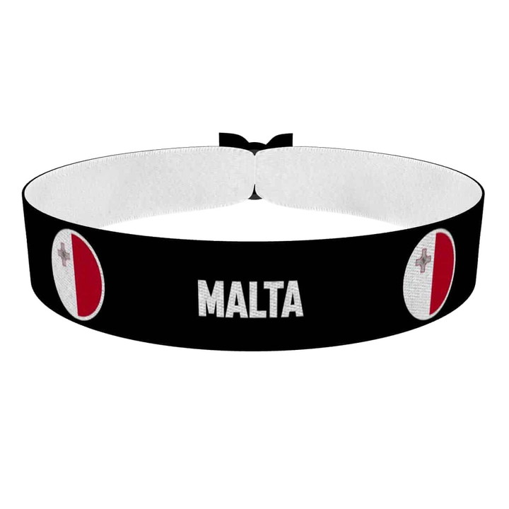 Zum Produkt Malta runde Flaggen Stoffarmband