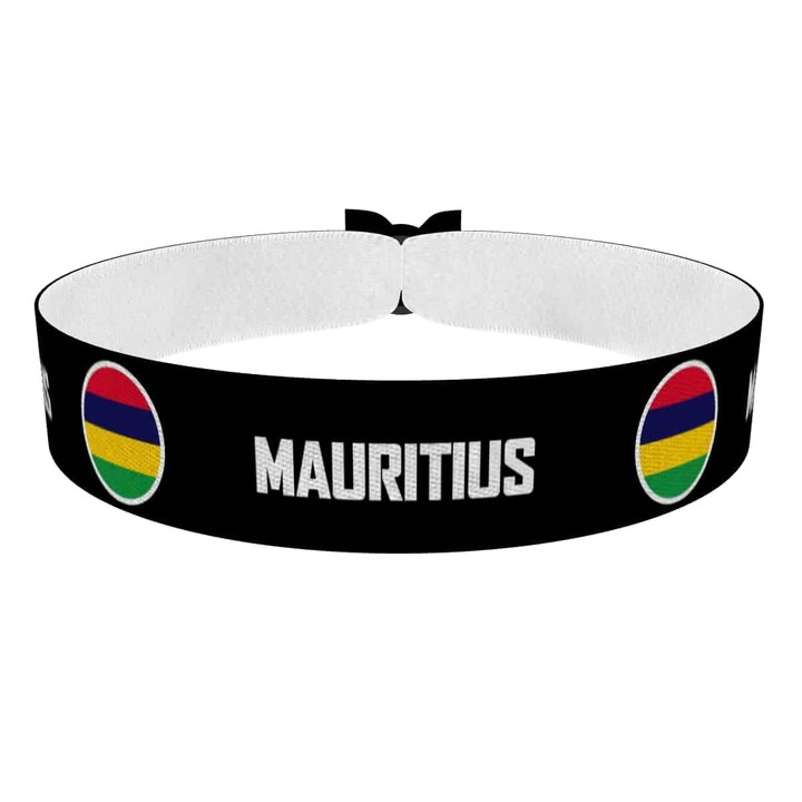 Zum Produkt Mauritius runde Flaggen Stoffarmband