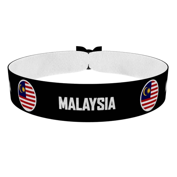 Zum Produkt Malaysia runde Flaggen Stoffarmband