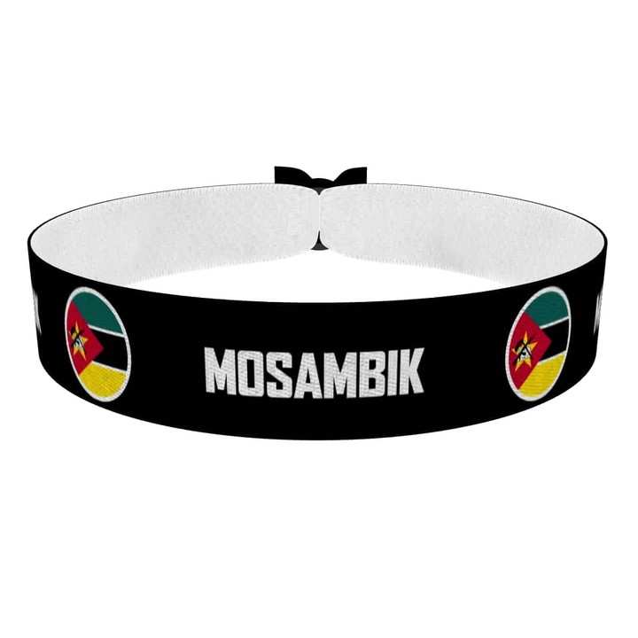 Zum Produkt Mosambik runde Flaggen Stoffarmband