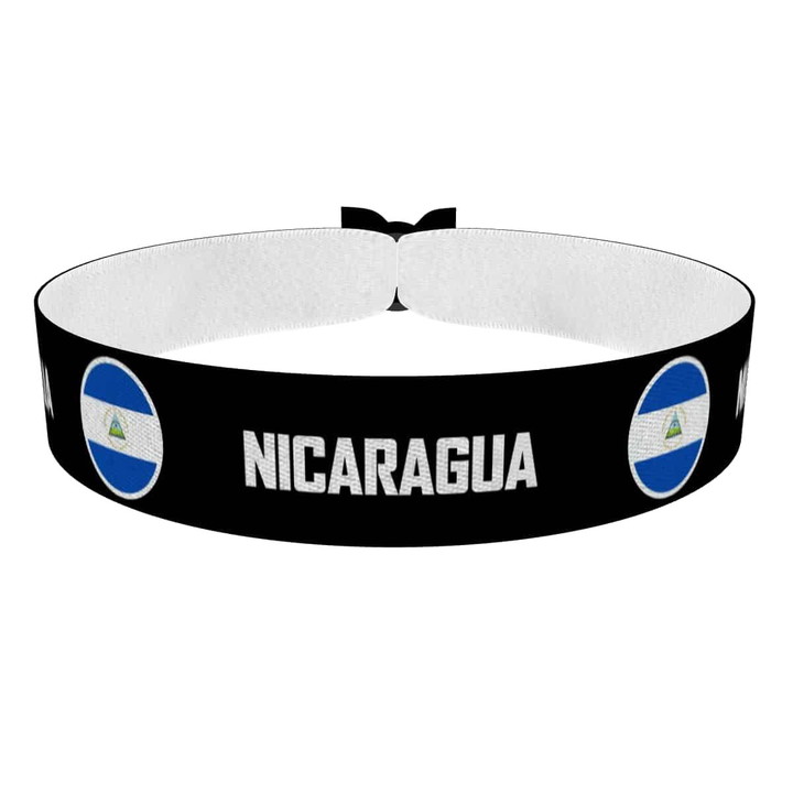 Zum Produkt Nicaragua runde Flaggen Stoffarmband