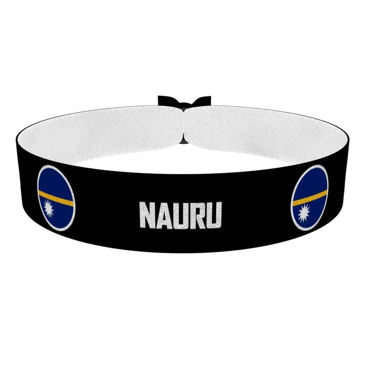 Zum Produkt Nauru runde Flaggen Stoffarmband