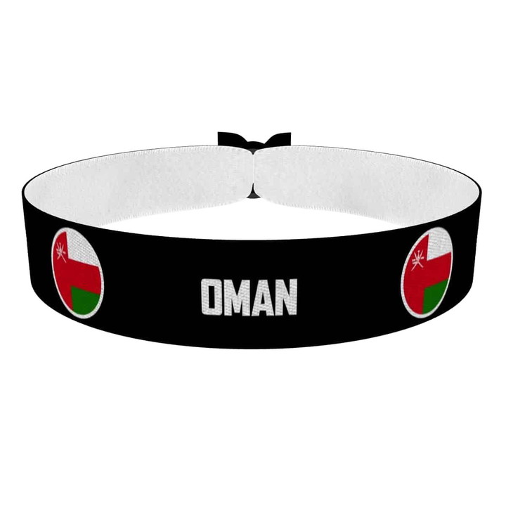 Zum Produkt Oman runde Flaggen Stoffarmband