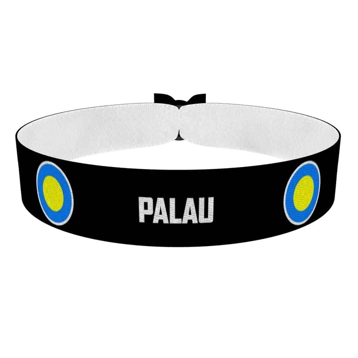 Zum Produkt Palau runde Flaggen Stoffarmband