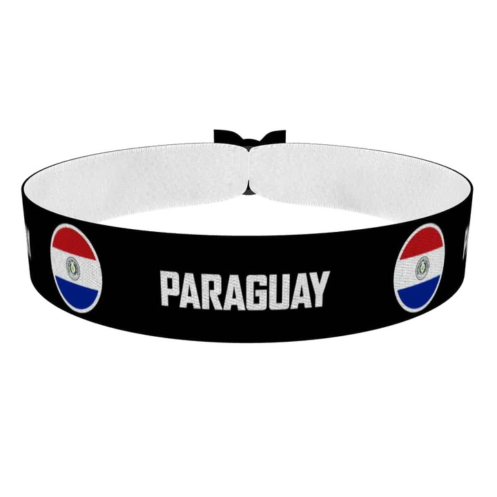 Zum Produkt Paraguay runde Flaggen Stoffarmband