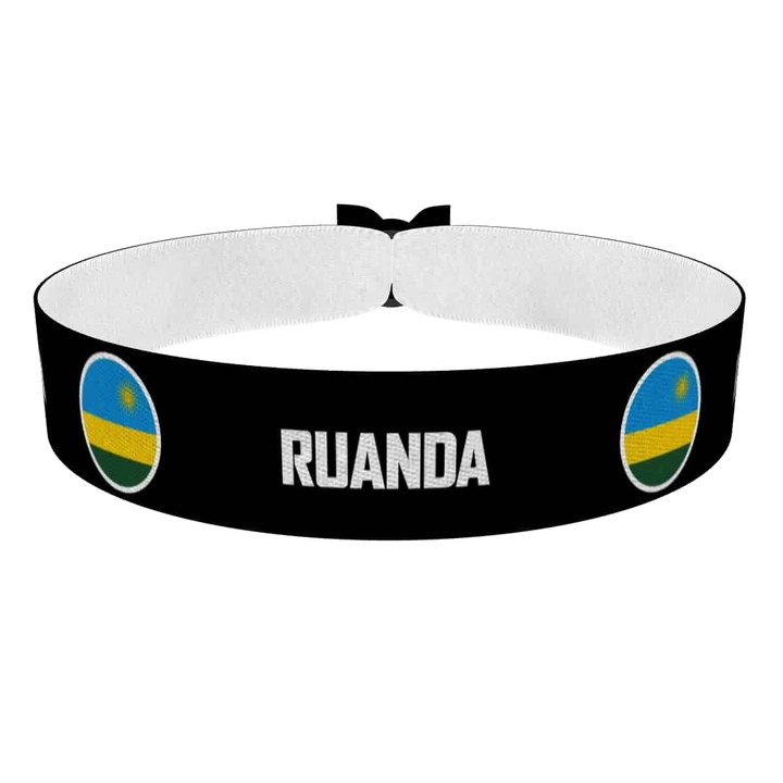 Zum Produkt Ruanda runde Flaggen Stoffarmband
