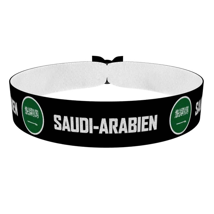 Zum Produkt Saudi-Arabien runde Flaggen Stoffarmband