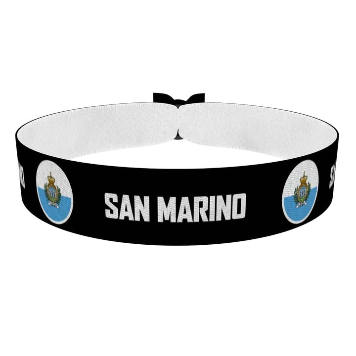 Zum Produkt San Marino runde Flaggen Stoffarmband