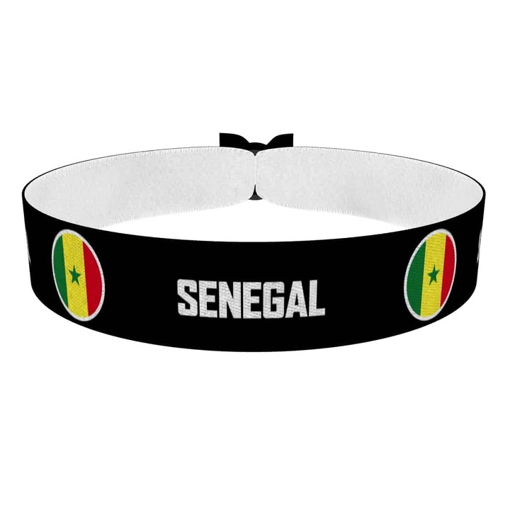 Zum Produkt Senegal runde Flaggen Stoffarmband