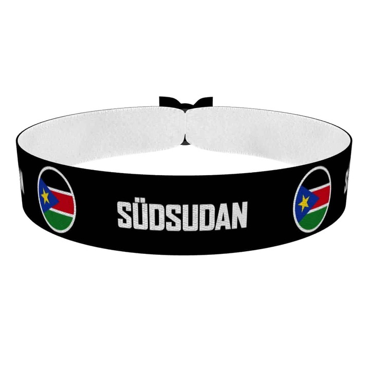 Zum Produkt Südsudan runde Flaggen Stoffarmband