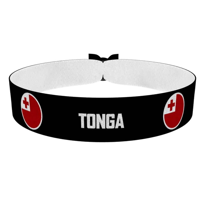 Zum Produkt Tonga runde Flaggen Stoffarmband