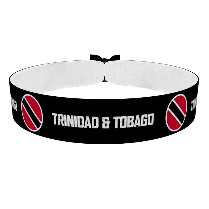 Zum Produkt Trinidad und Tobago runde Flaggen Stoffarmband