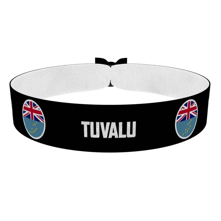 Zum Produkt Tuvalu runde Flaggen Stoffarmband