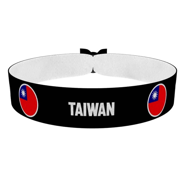 Zum Produkt Taiwan runde Flaggen Stoffarmband