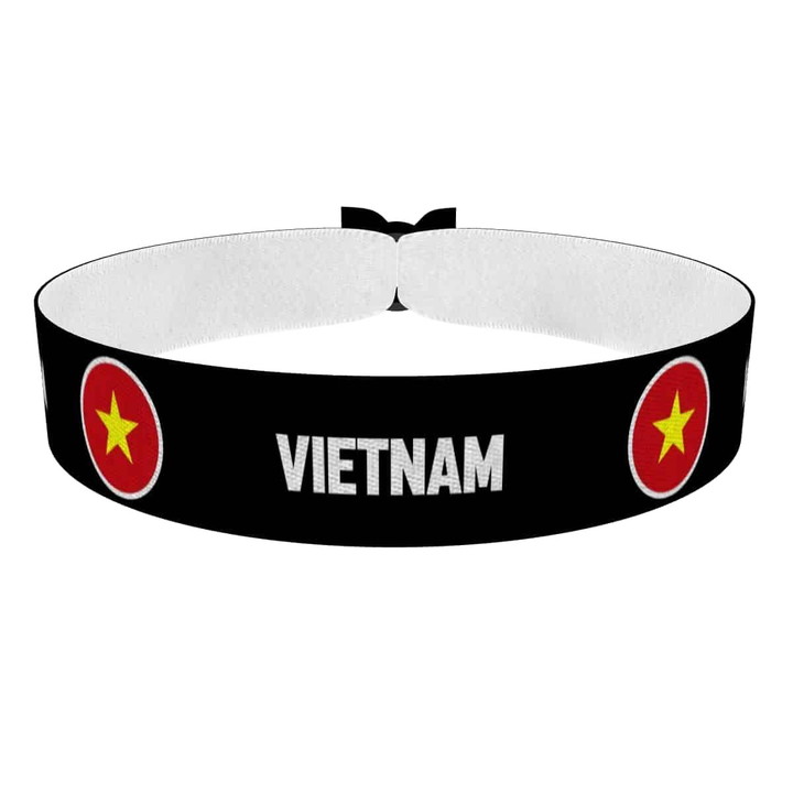 Zum Produkt Vietnam runde Flaggen Stoffarmband