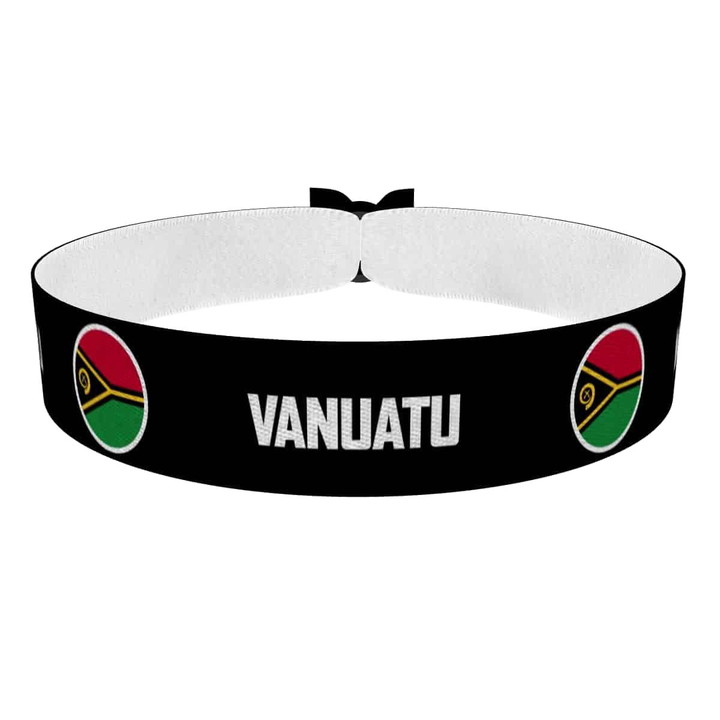 Zum Produkt Vanuatu runde Flaggen Stoffarmband