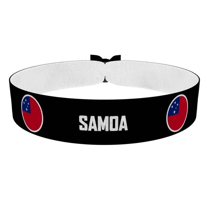 Zum Produkt Samoa runde Flaggen Stoffarmband
