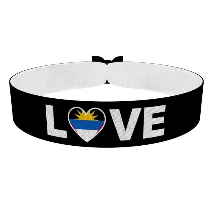 Zum Produkt Love Antigua & Barbuda Flagge Stoffarmband