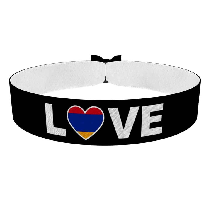 Zum Produkt Love Armenien Flagge Stoffarmband