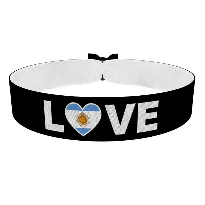Zum Produkt Love Argentinien Flagge Stoffarmband