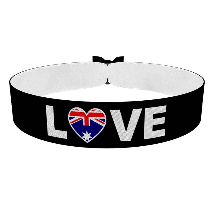 Zum Produkt Love Australien Flagge Stoffarmband
