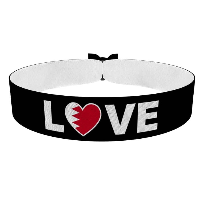 Zum Produkt Love Bahrain Flagge Stoffarmband