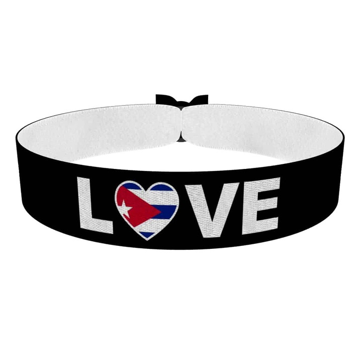 Zum Produkt Love Kuba Flagge Stoffarmband