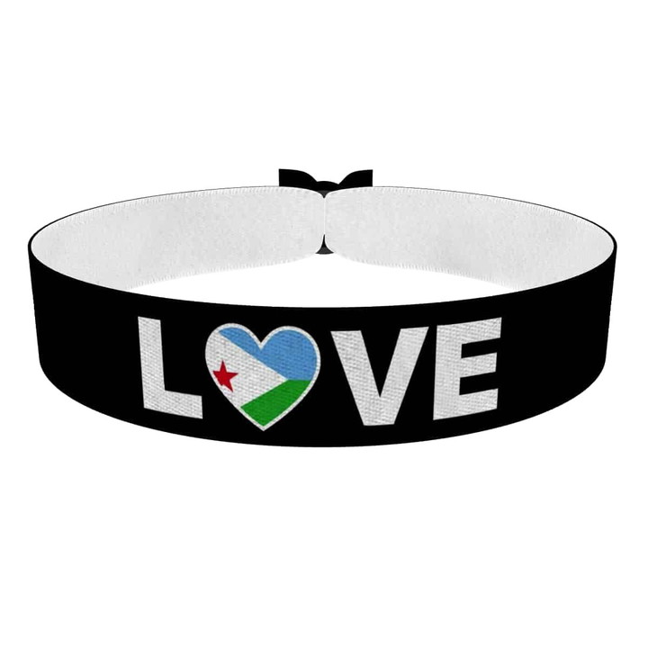 Zum Produkt Love Dschibuti Flagge Stoffarmband