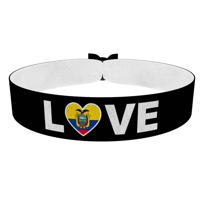 Zum Produkt Love Ecuador Flagge Stoffarmband
