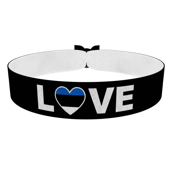 Zum Produkt Love Estland Flagge Stoffarmband