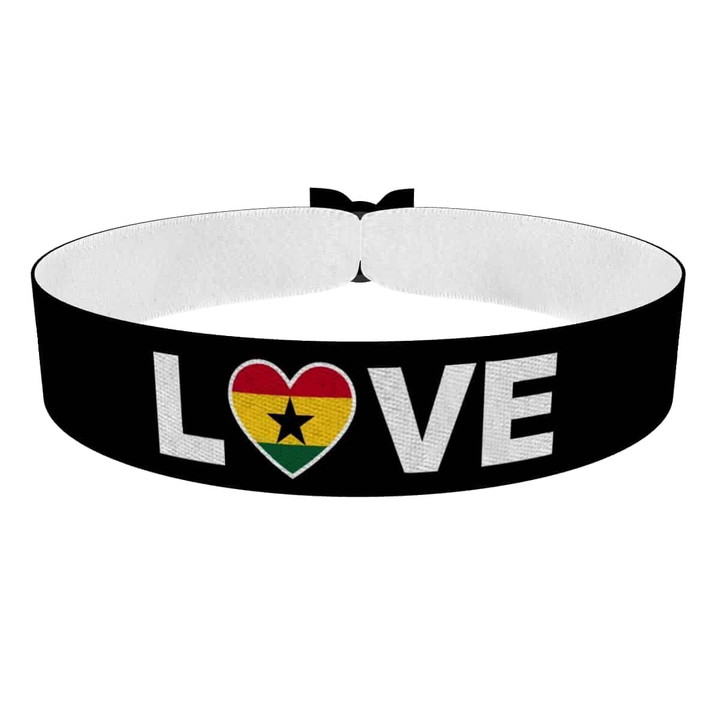 Zum Produkt Love Ghana Flagge Stoffarmband