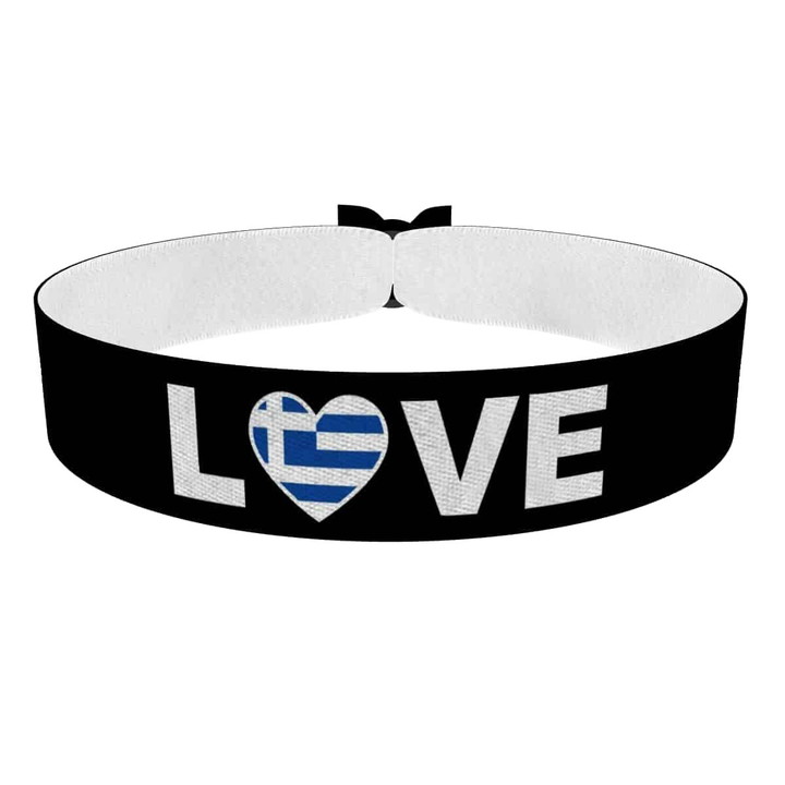 Zum Produkt Love Griechenland Flagge Stoffarmband