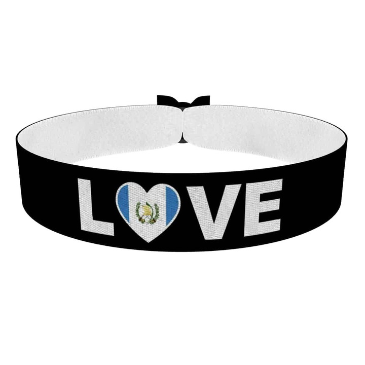 Zum Produkt Love Guatemala Flagge Stoffarmband